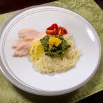 黒酢にんにくと大葉の和風ジェノベーゼそうめん